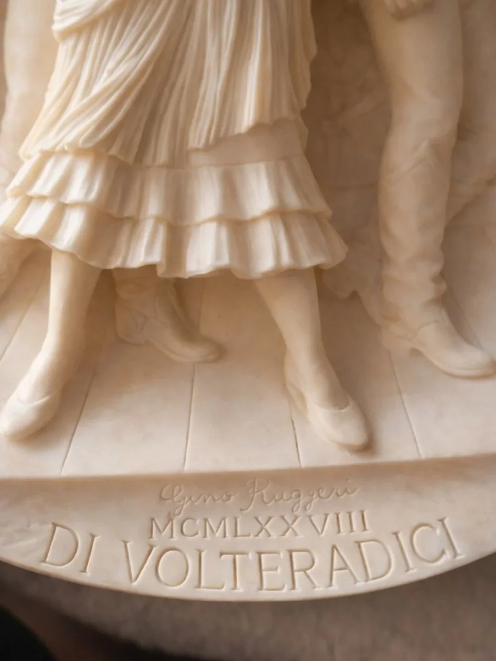 Italian Carmen Bas-Relief Plaque La Scala Museum Volteradici Signed